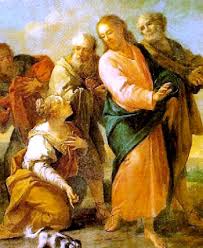 Risultati immagini per «Signore, eppure i cagnolini mangiano le briciole che cadono dalla tavola dei loro padroni»