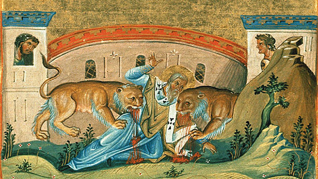 DALLA «LETTERA AI ROMANI» DI SANT’IGNAZIO DI ANTIOCHIA,”SONO FRUMENTO DI DIO: SARÒ MACINATO DAI DENTI DELLE&nbsp;FIERE”