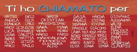 RICCARDO SABATO “Chiamati per nome”