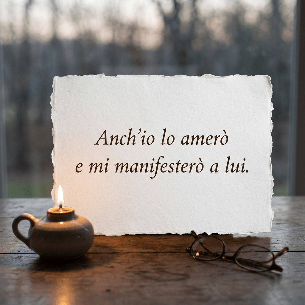 #PANE QUOTIDIANO, «Anch’io lo amerò e mi manifeterò a lui&nbsp;»