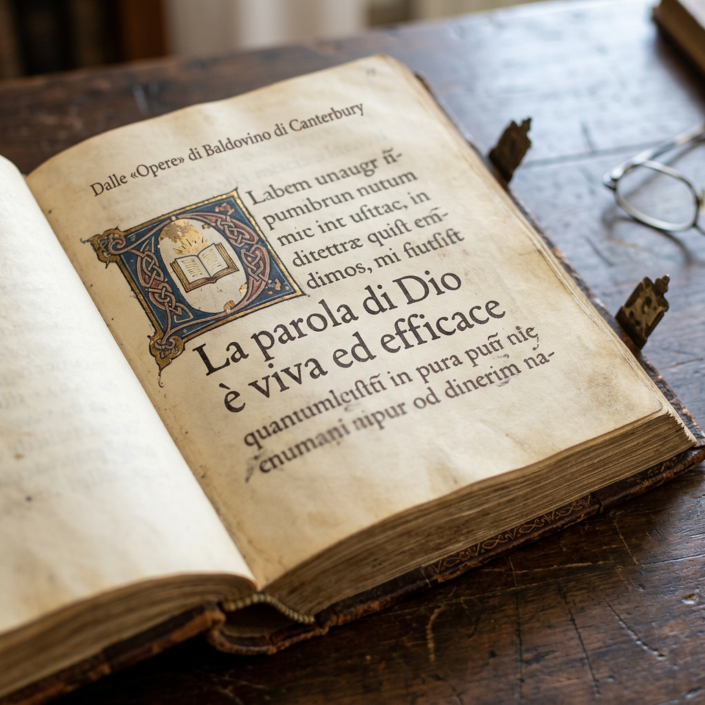 Dalle «Opere» di Baldovino di Canterbury,”La parola di Dio è viva ed efficace”